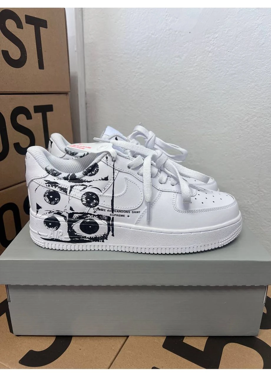 Цветные демисезонные кроссовки мужские nike air force 1 low х comme des garçons supreme найк аир форс 1 No Brand