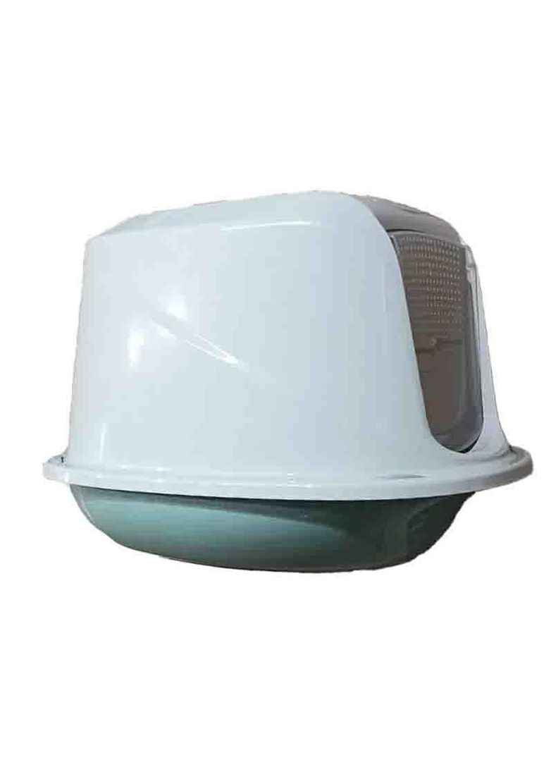 Туалет з фільтром та ручкою для кішок Galaxy Deluxe, зелений, 10586, 45х36х31,5 см Georplast (312539344)
