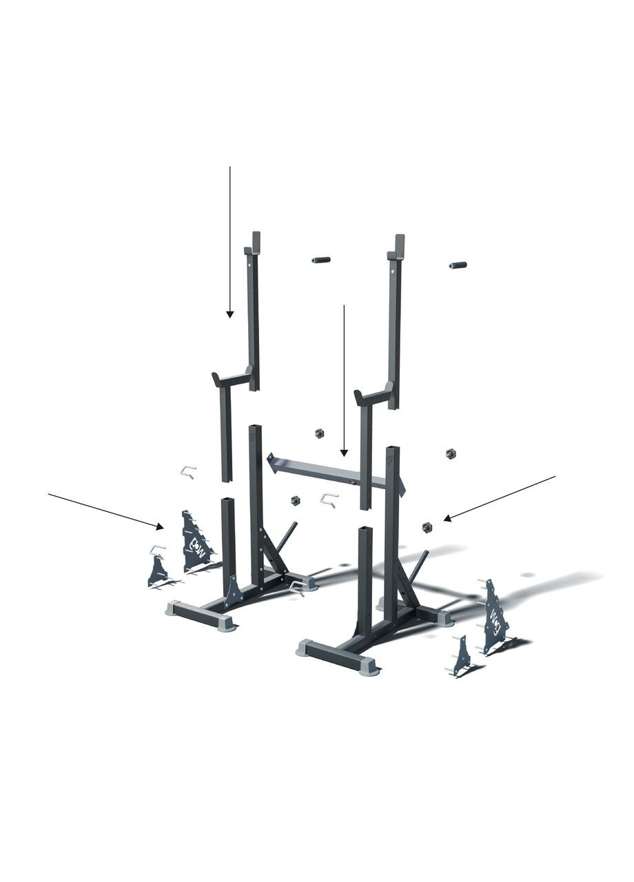 Стойки под штангу 3в1 Bugai Pro – жим, приседания, брусья WCG (342120893)