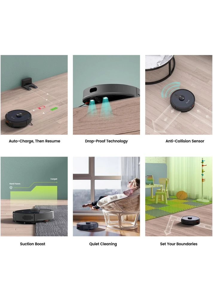 Робот пилосос Cybovac L30 Lidar/210ml+210ml/2600 mA/2500 pa/Google Assistant,Amazon Alexa Kyvol (389370359)