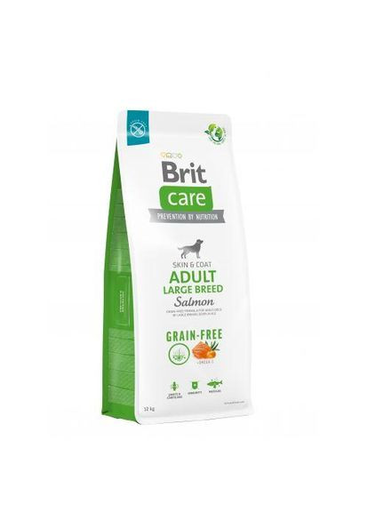 Сухий корм Dog Grain-free Adult Large Breed для собак великих порід, беззерновий з лососем, 12 кг (*) Brit Care (323219547)