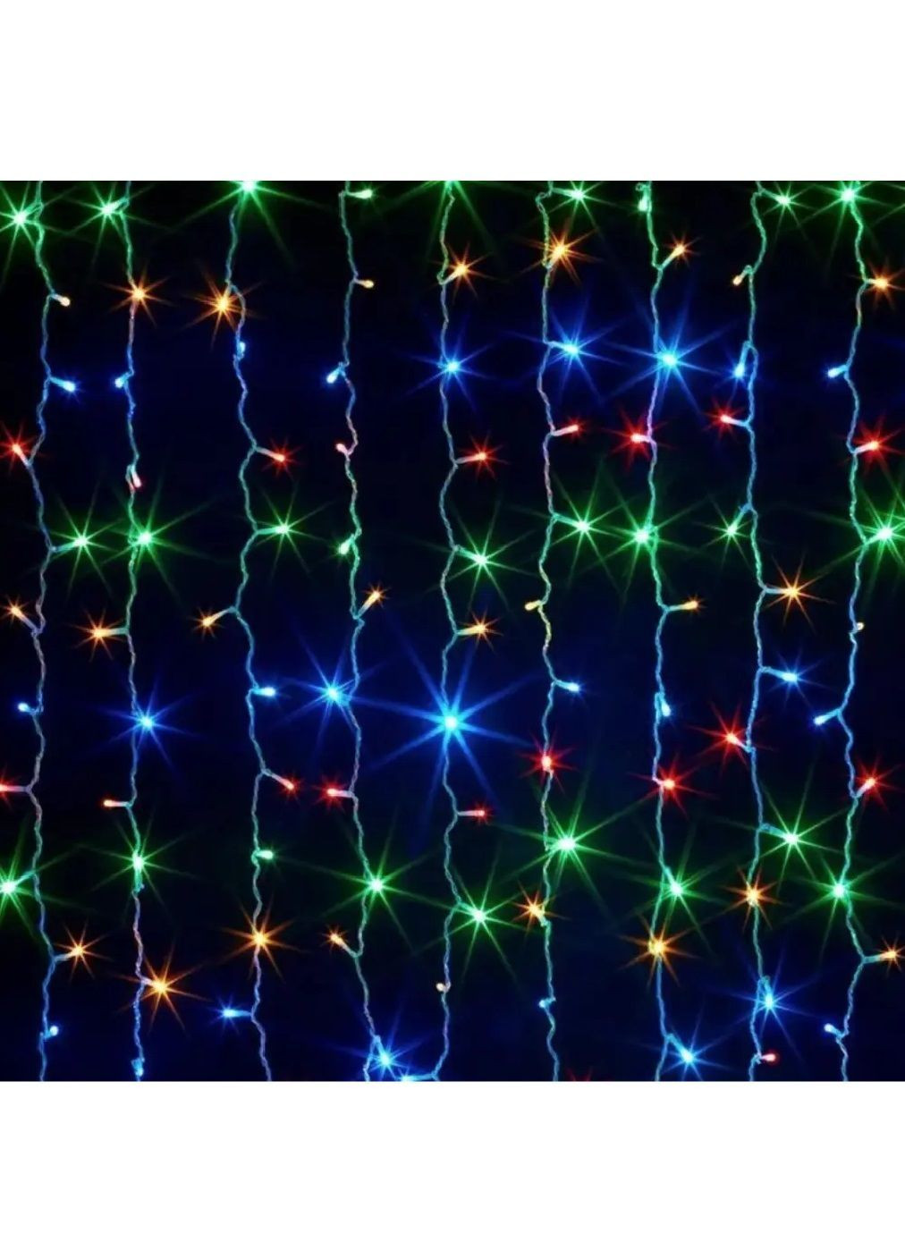 Гірлянда штора водоспад світлодіодна новорічна з роботою від мережі контролером 2х1,5 м 320 лампочок (481883-Prob) Різнобарвна Unbranded (367775609)