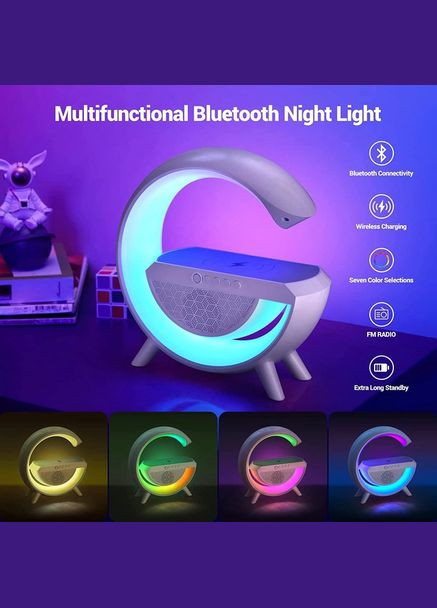 Смарт-лампа настольная RGB ночник AS-K10 с беспроводной зарядкой для телефона (1876495732) No Brand (326811504)