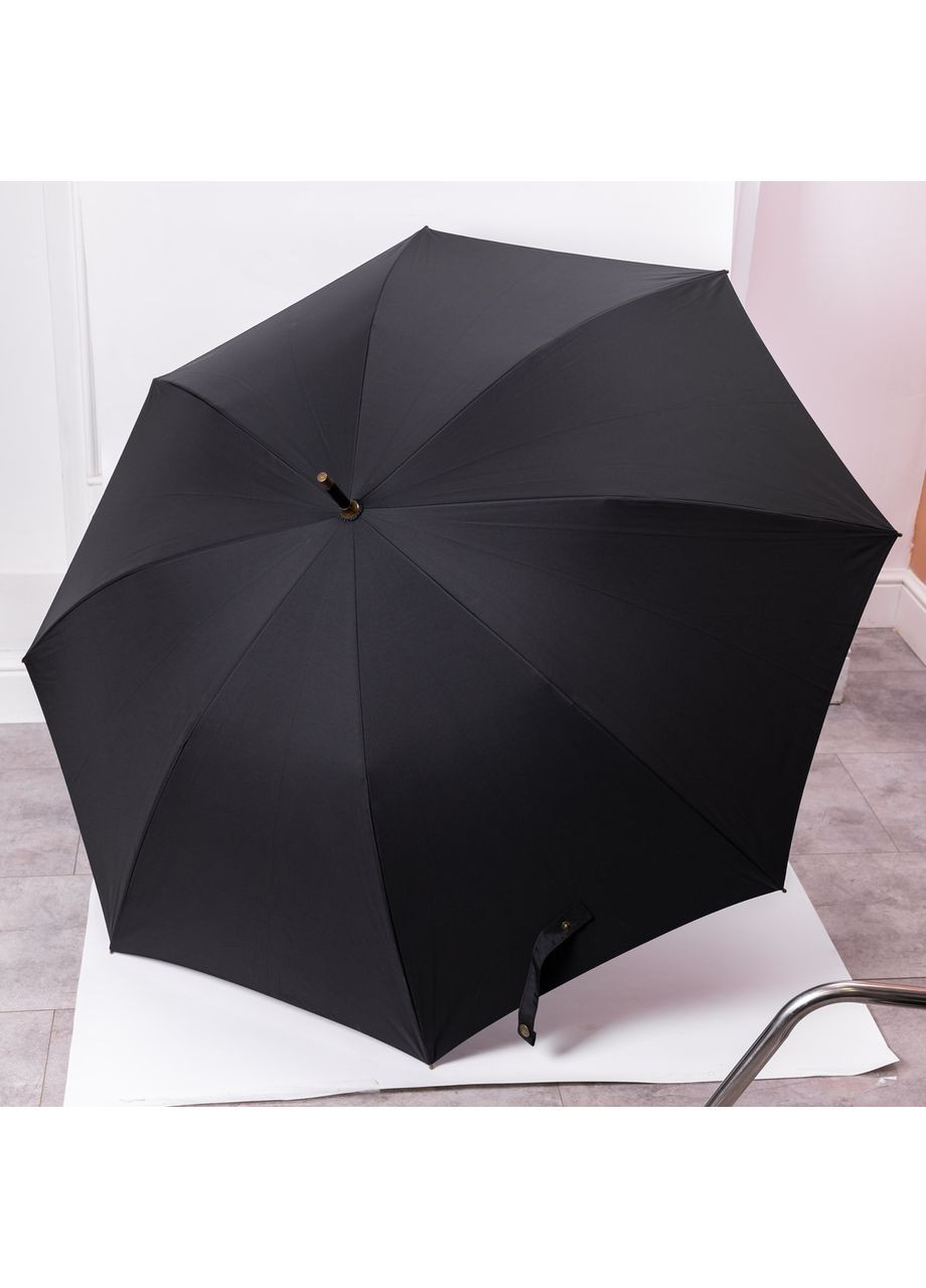 Чёрный классический зонт-трость полуавтомат 8 спиц для мужчин и женщин защита от дождя и ветра Yiwu (370602388)