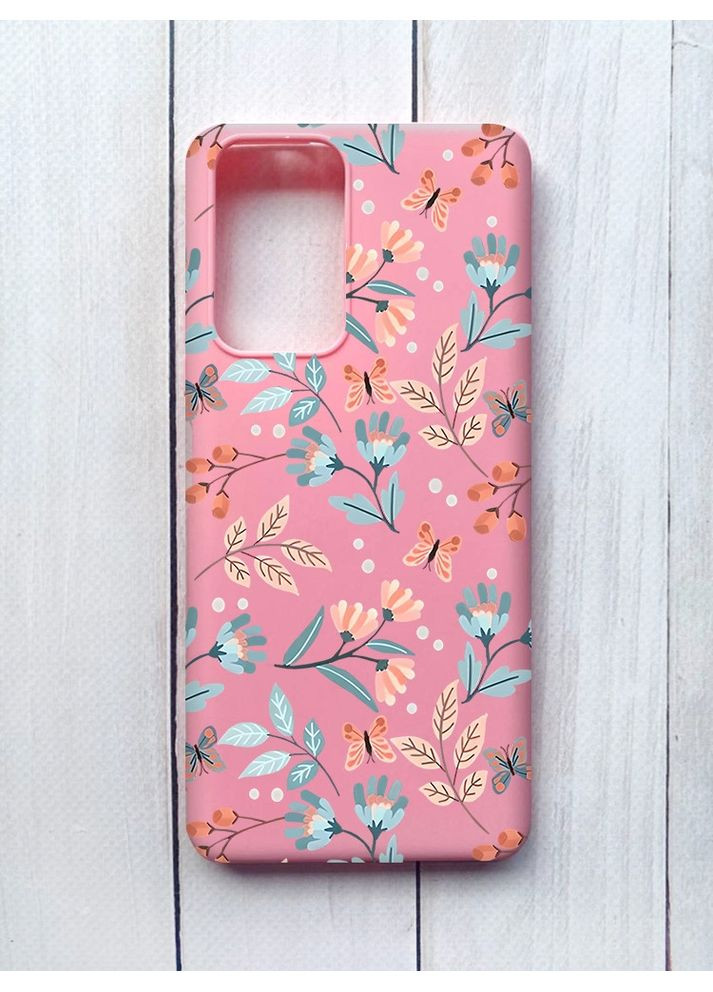 Матовый чехол на Xiaomi Redmi Note 10 Pro/10 Pro Max Розовый:: Цветочный фон (принт 370) CASE CONTROL (360701905)