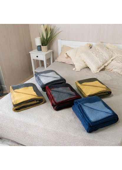 Плед-ковдра вовняна 6017 130х170 см гірчичний Love You (364110360)