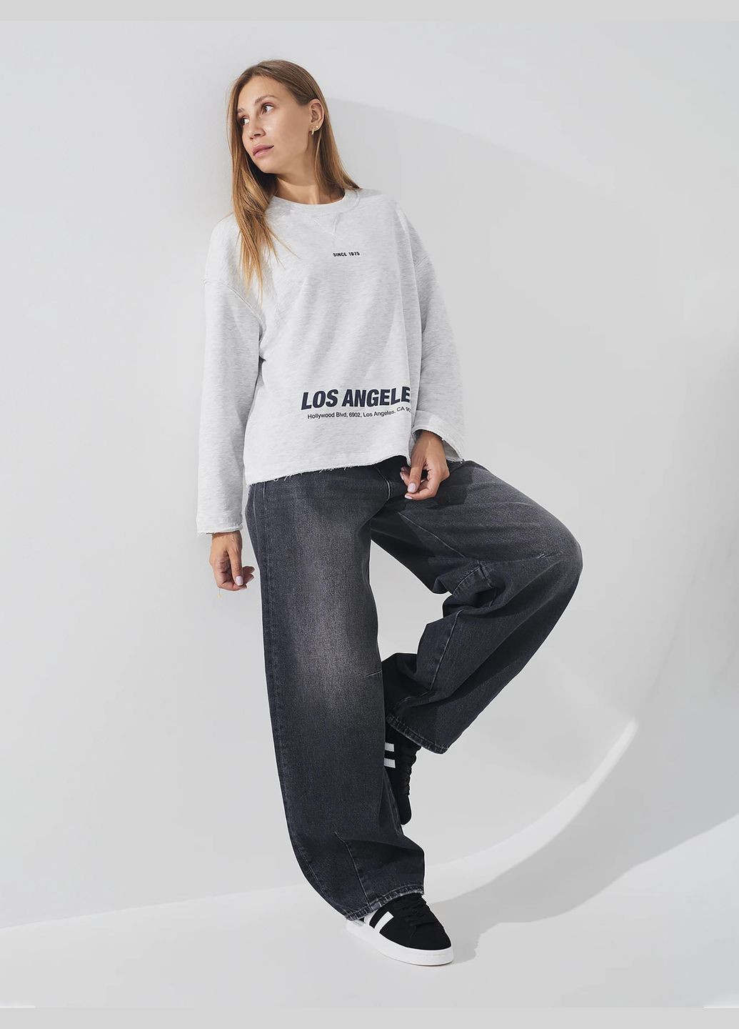 Джинсы Baggy женские WTC02395 Графитовый shop (2000990765611) Baggy fit LAWA - (329057684)