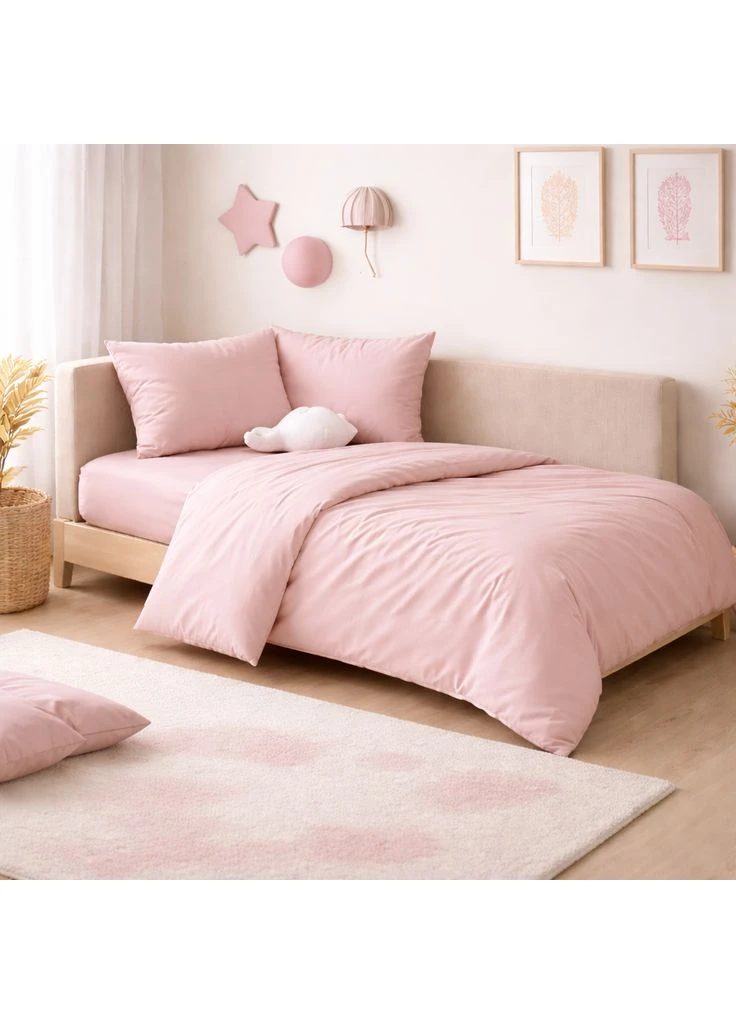 Комплект постільної білизни Сатин JUNIOR Satin Light Pro 10-003 Pink Полуторний Євро Mirson (399964976)