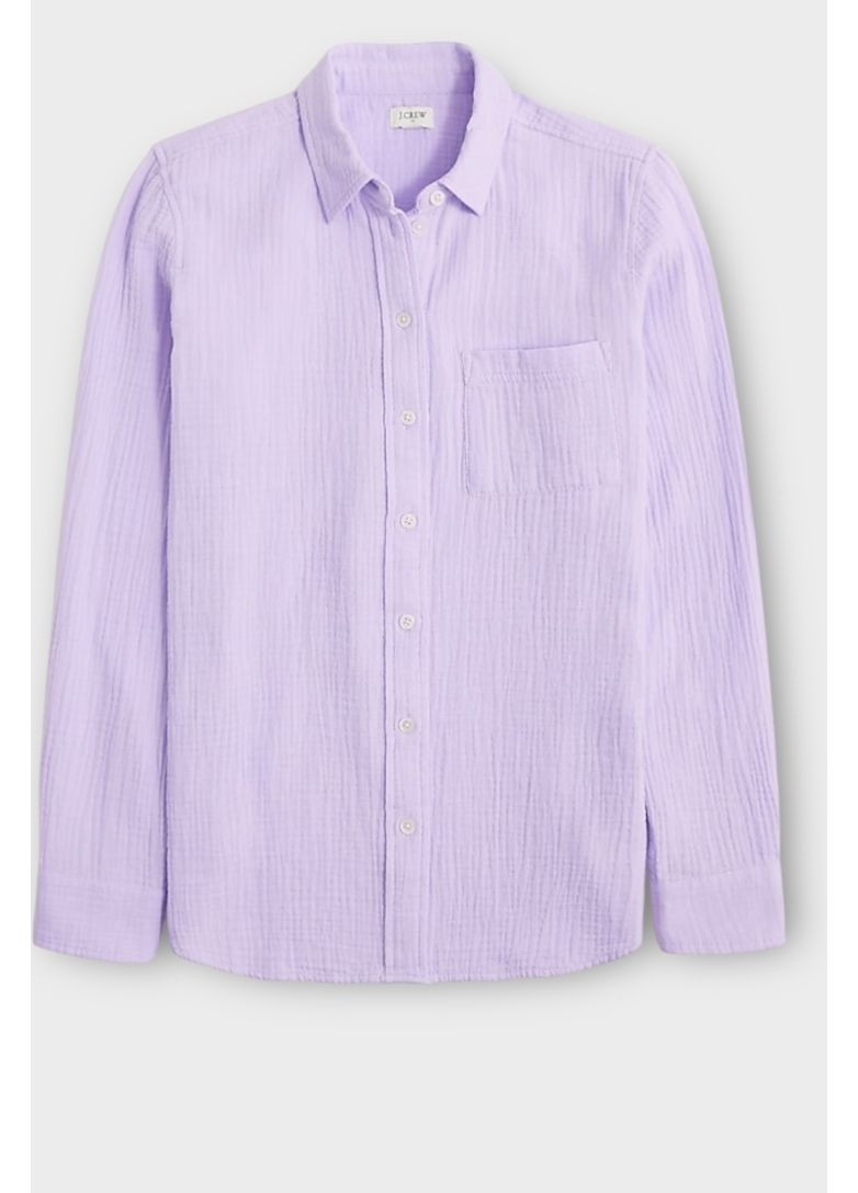 Сиреневая рубашка однотонная J.Crew