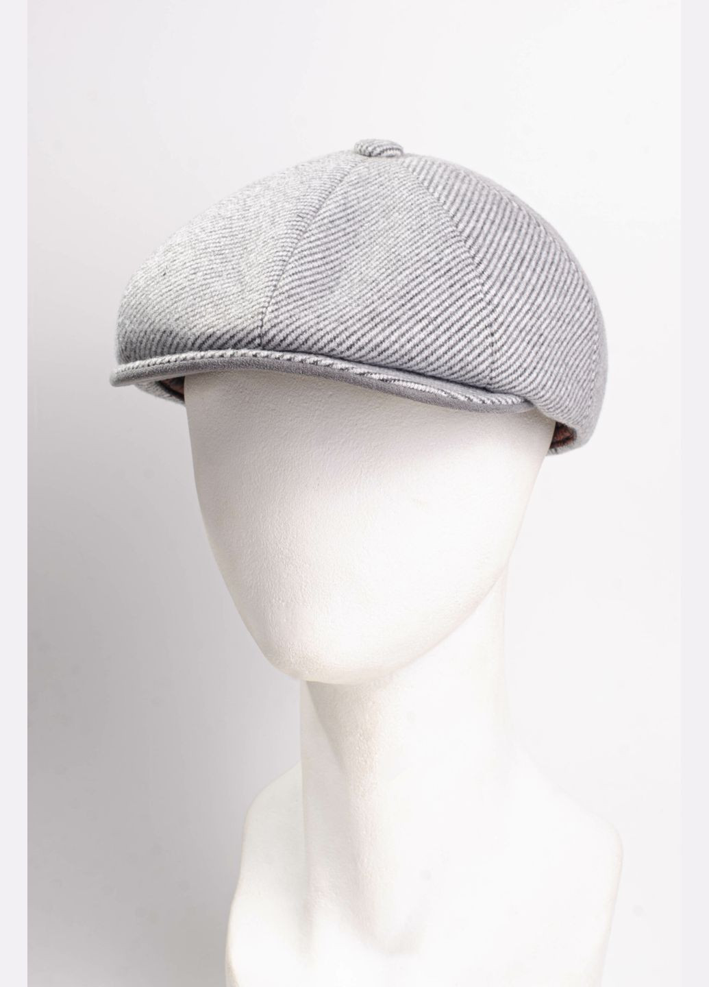 Кепка мужская 8-кл кашемир диагональ (Светло-серый). Kent&aver 14018 (311505786)