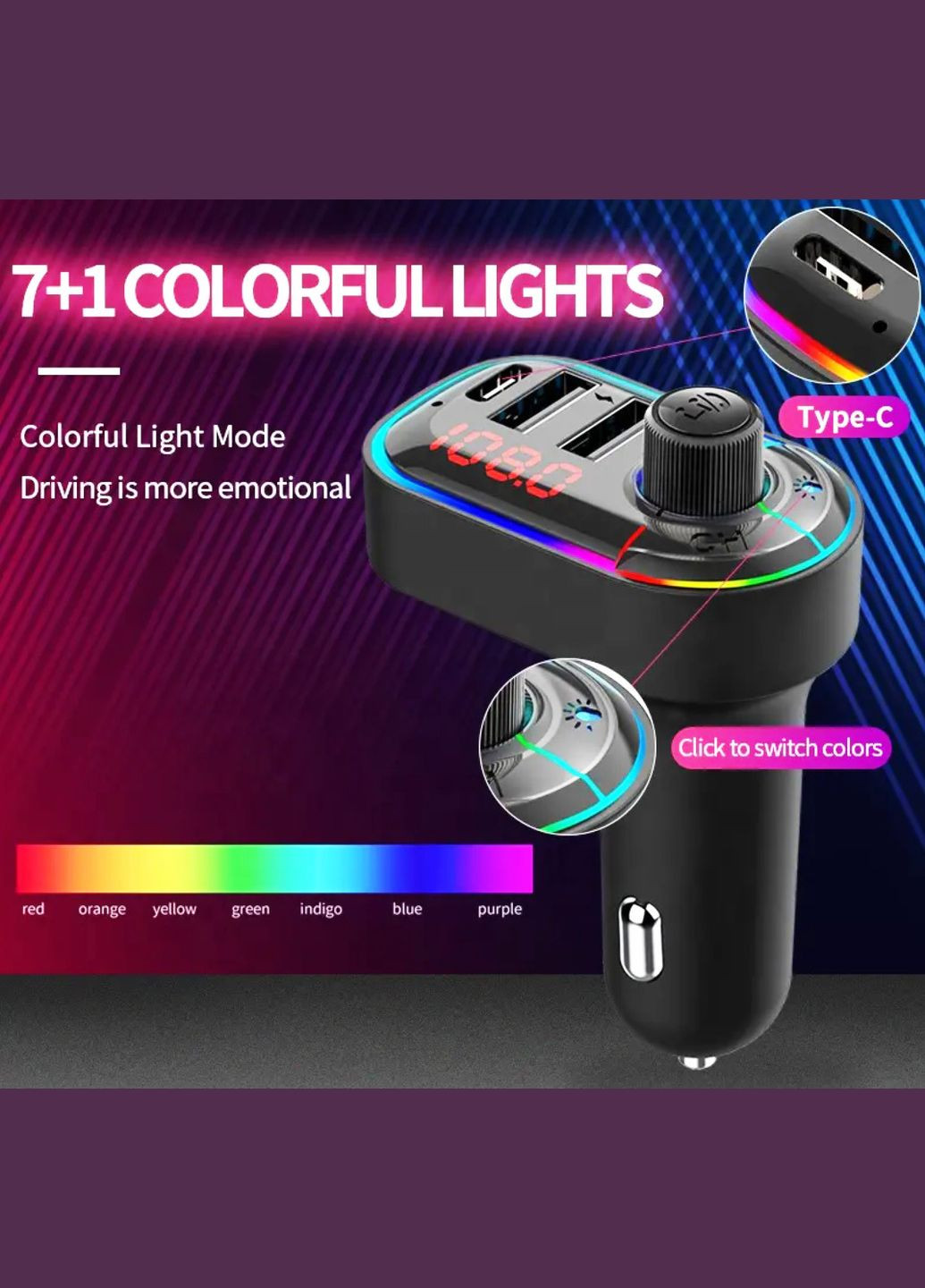 FM трансмиттер модулятор BC43 Flash QC3.0 Bluetooth Автомобильное зарядное устройство Черный Borofone (317619339)