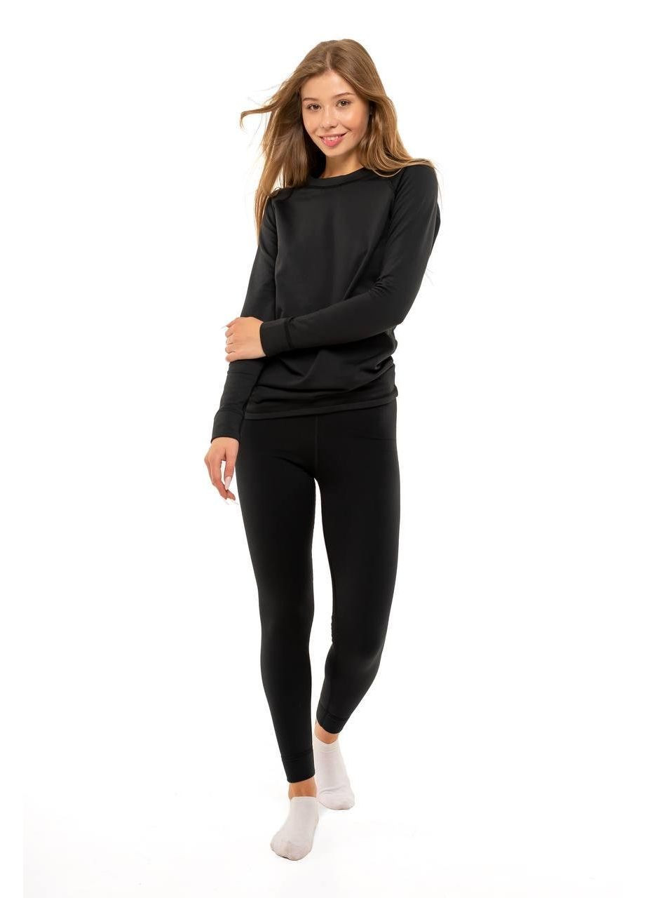 Комплект женского термобелья с пониженной горловиной M Черный ThermoX Alpina Black (297829943)