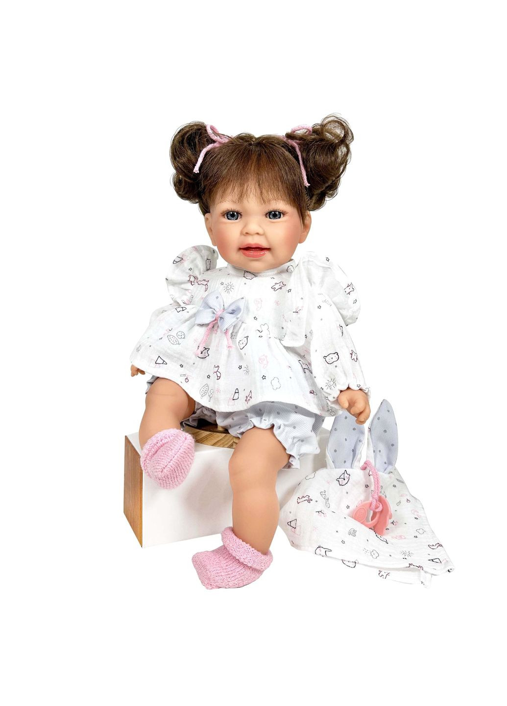 Испанская звуковая кукла Nines d`Onil с волосами для девочки брюнетка 40 см интерактивная игрушка с механизмом Nines D'Onil (370602884)