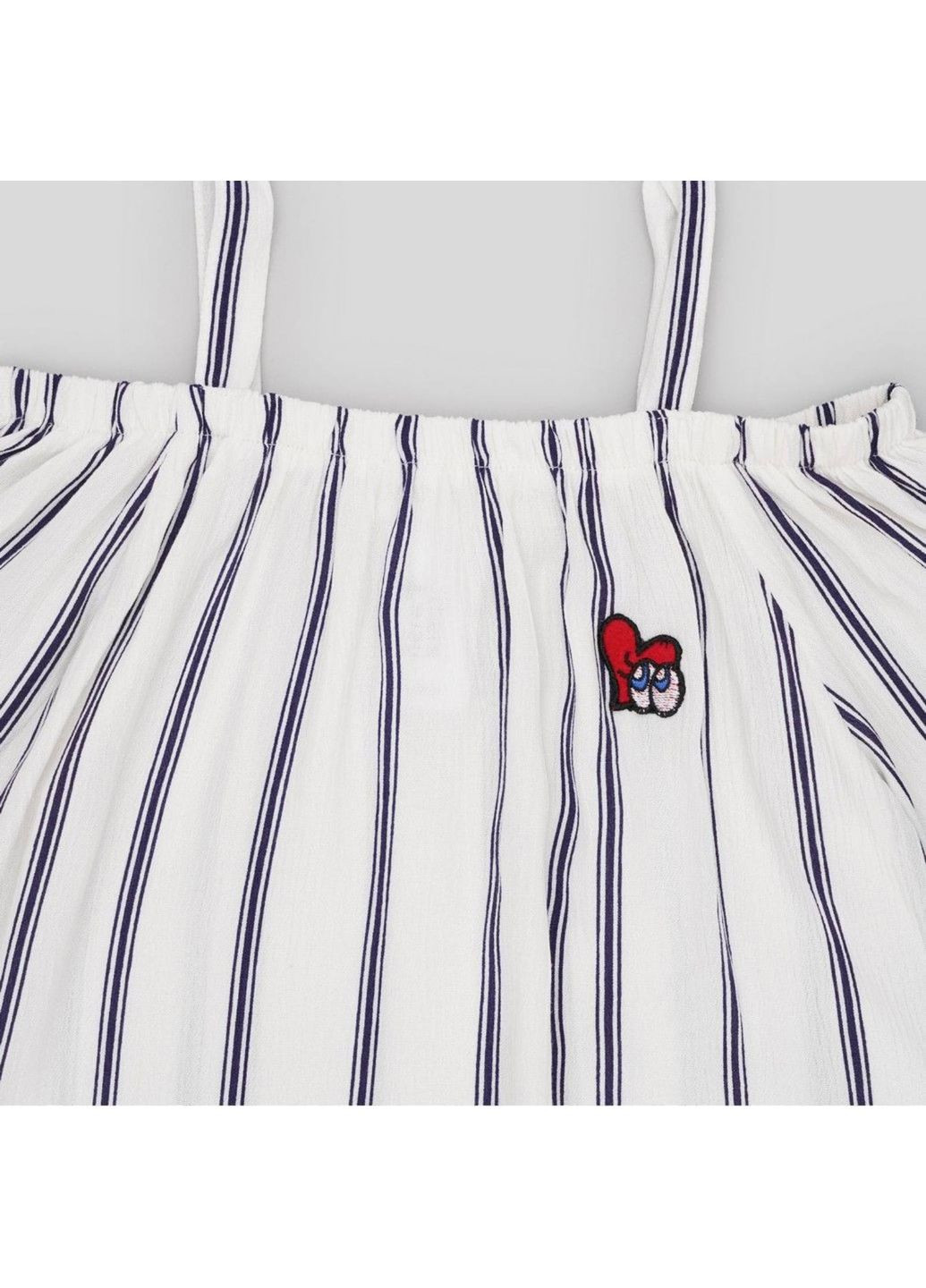 Белая в полоску блузка H&M летняя