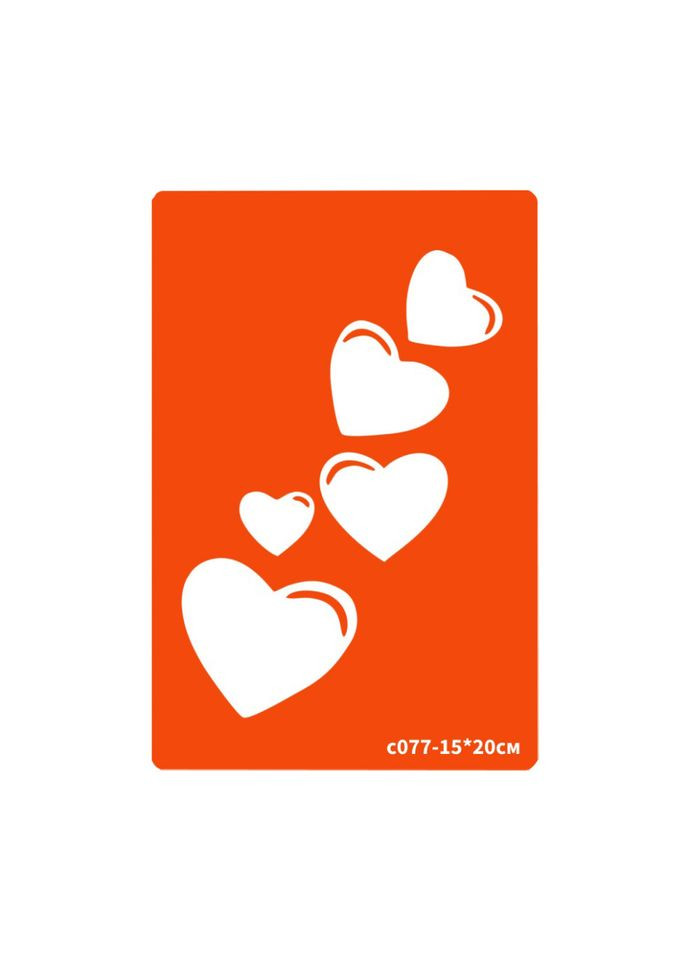 Трафарет для біо тату Сердечко c077 15*20см, розмір 15х20см Fresh Tattoo (366237653)