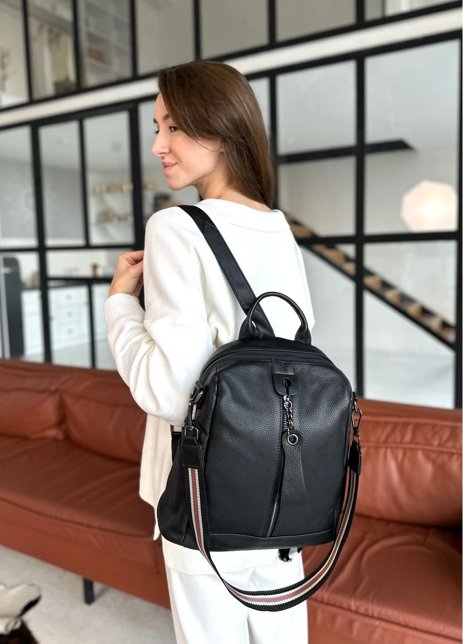 Кожаный женский молодежный рюкзак на каждый день 94413 No Brand (362732440)