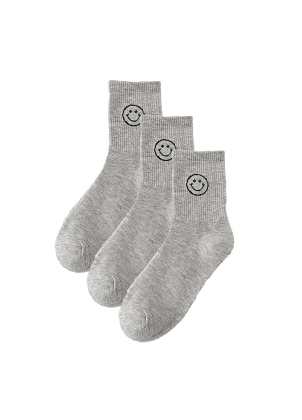 Сірі набір (3 шт) жіночих шкарпеток Siela (302517309)