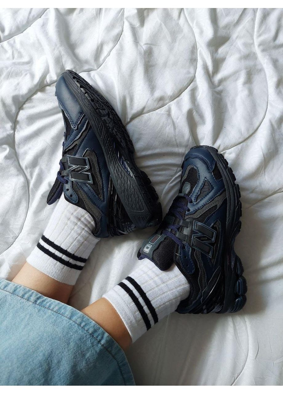 Черные демисезонные кроссовки мужские new balance 1906d black blue reflective нью беланс 1906d No Brand