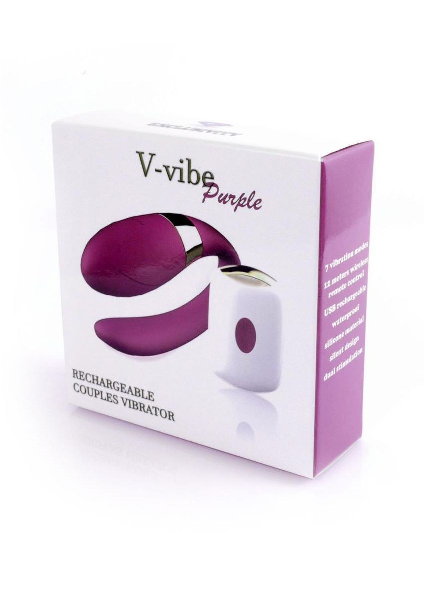 Вібратор для пар - V-Vibe Purple, USB, 7 Function, Remote Control Boss Series (383101770)