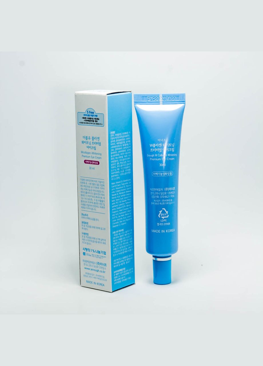ENOUGH Осветляющий крем для век с коллагеном W Collagen Whitening Premium Eye Cream 30 мл — Крем, Южная Корея (322503544)