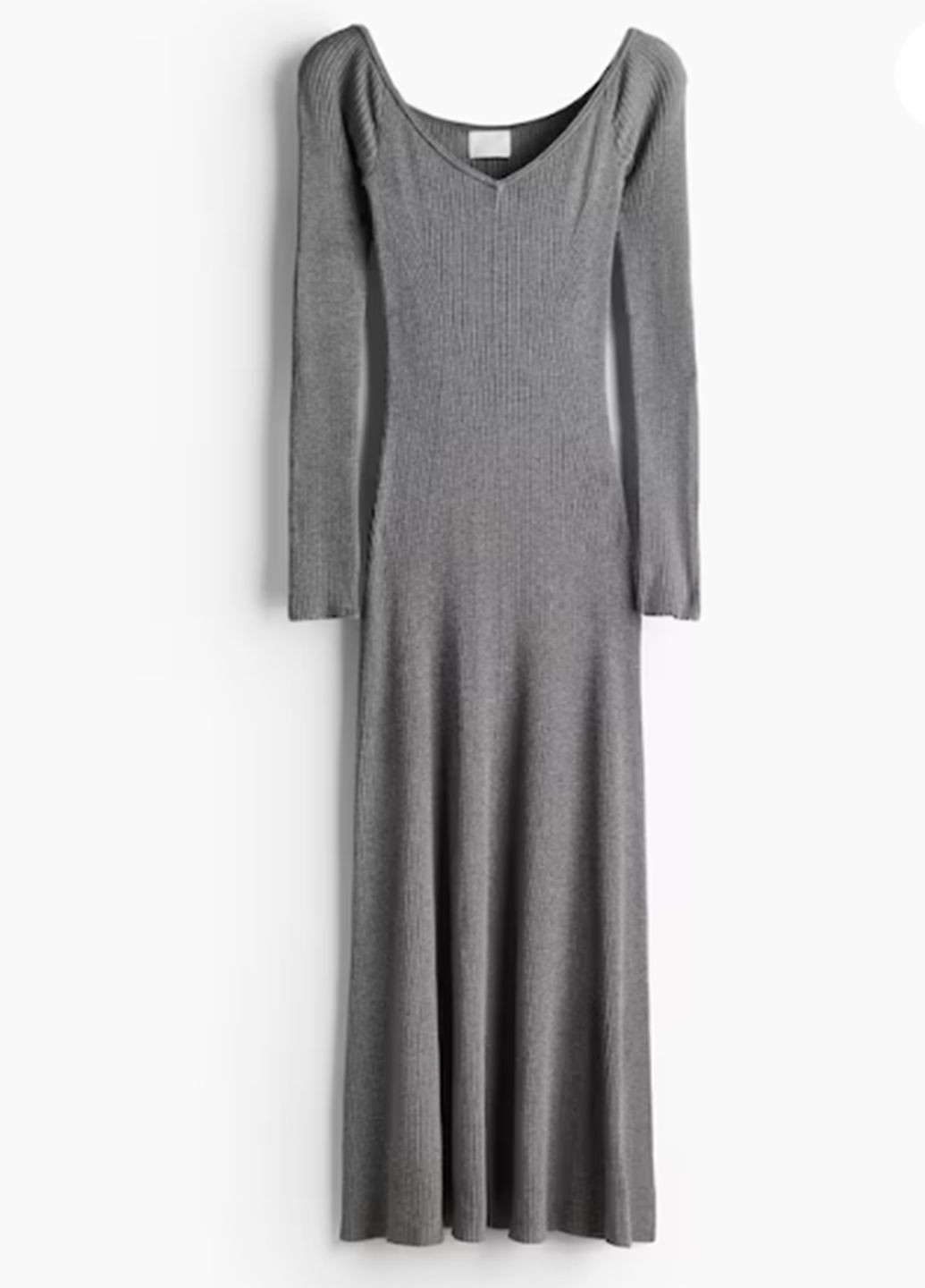 Серое повседневный платье H&M однотонное