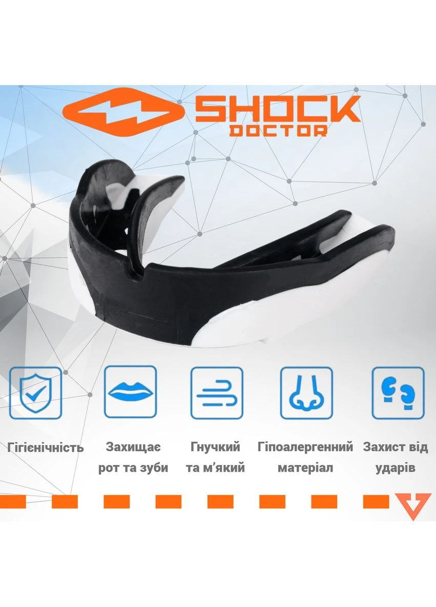 Капа V1.5 взрослая (возраст 11+) White (art. 4000-BK-AD) Shock Doctor (394577740)