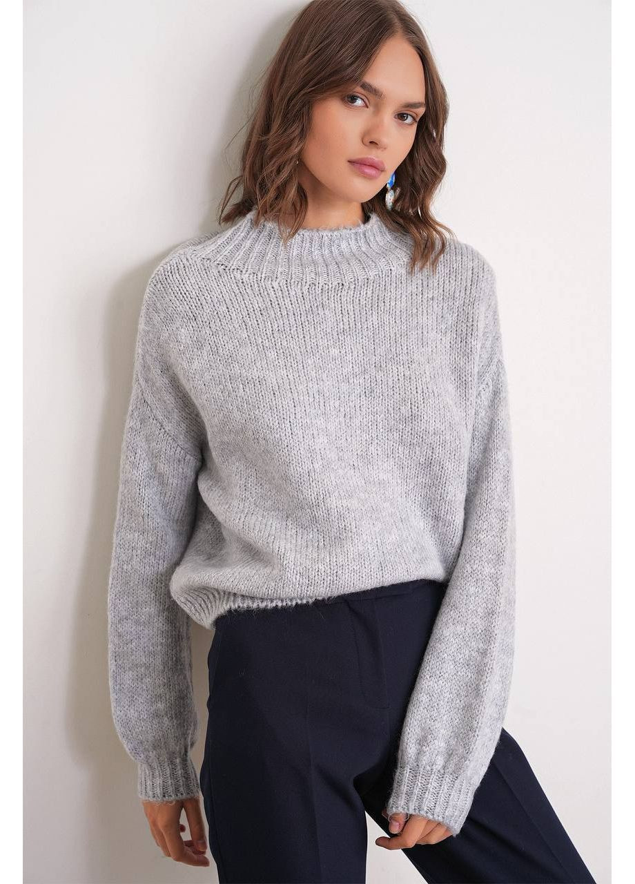 Серый женский свитер турция Osoblyva