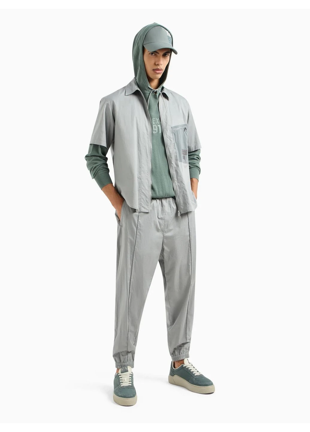 Худи 8531788 Зелёный WH4245 Armani Exchange (381514690)
