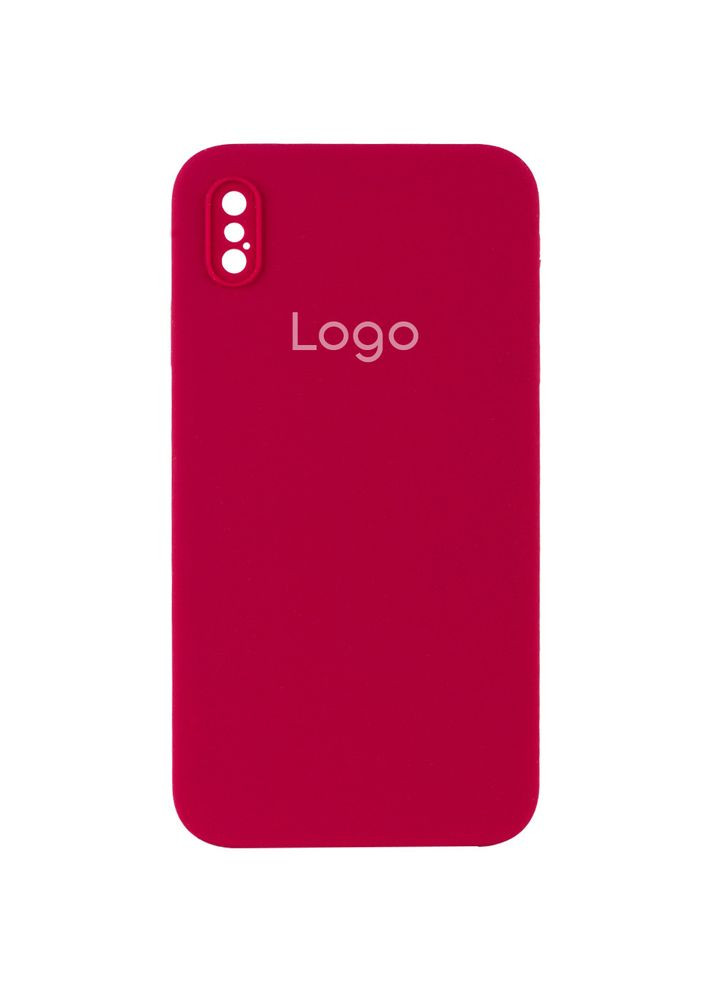 Чехол Silicone Case Square Full Camera для iPhone X/Xs Цвет 37.Rose Red No Brand Apple iPhone X,APPLE iPhone Xs (336150758)