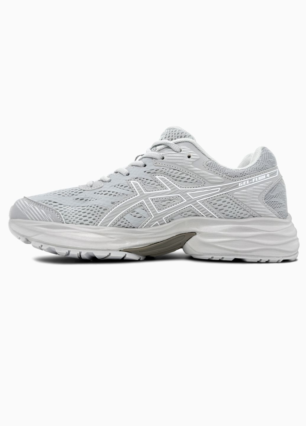 Светло-серые демисезонные кроссовки мужские asics gel-flux 4 light grey | асикс гель-флюкс 4 светло-серые No Brand