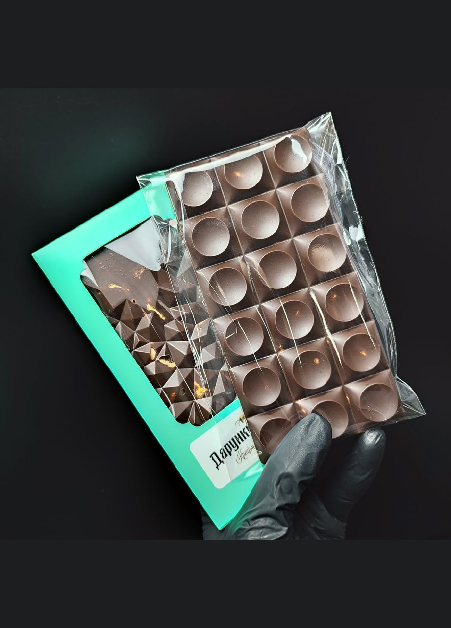 Молочний шоколад 55% на меду, крафтовий з горіхами кеш’ю 80 грам МЕД ПОШТОЮ (322149060)