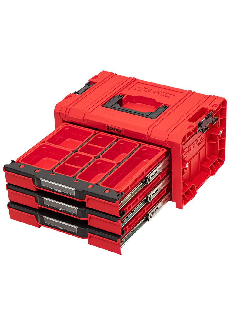 Ящик для інструментів System PRO Drawer 3 Toolbox 2.0 Expert RED (5901238257509) Qbrick (316466040)