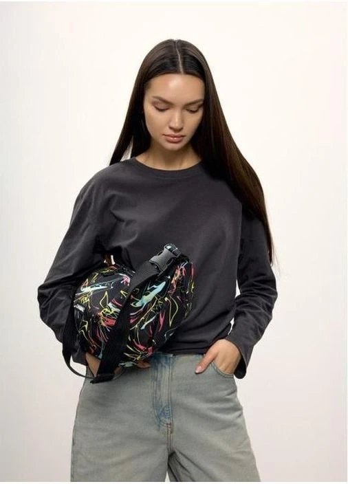 Женская сумка Sambag HOBO Dolly с принтом “ABSTRACT” стильная повседневная кожаная сумочка 51906 De Esse (403068325)