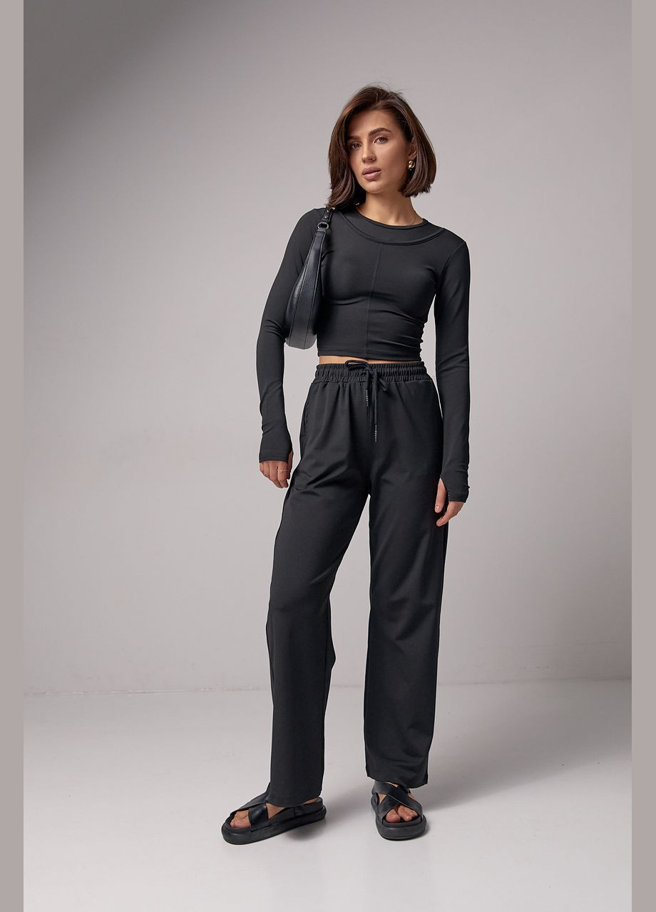 Эластичный женский спортивный костюм - бежевый, M (sku_22135) No Brand (315391079)