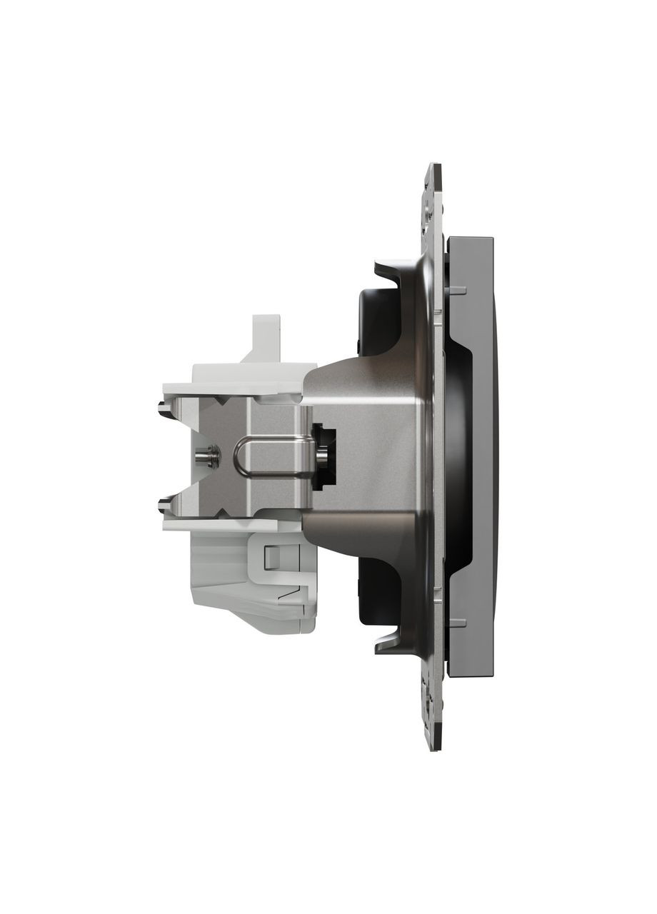 Розетка без заземленням, Антрацит, Asfora, EPH3000171 Schneider (372582373)