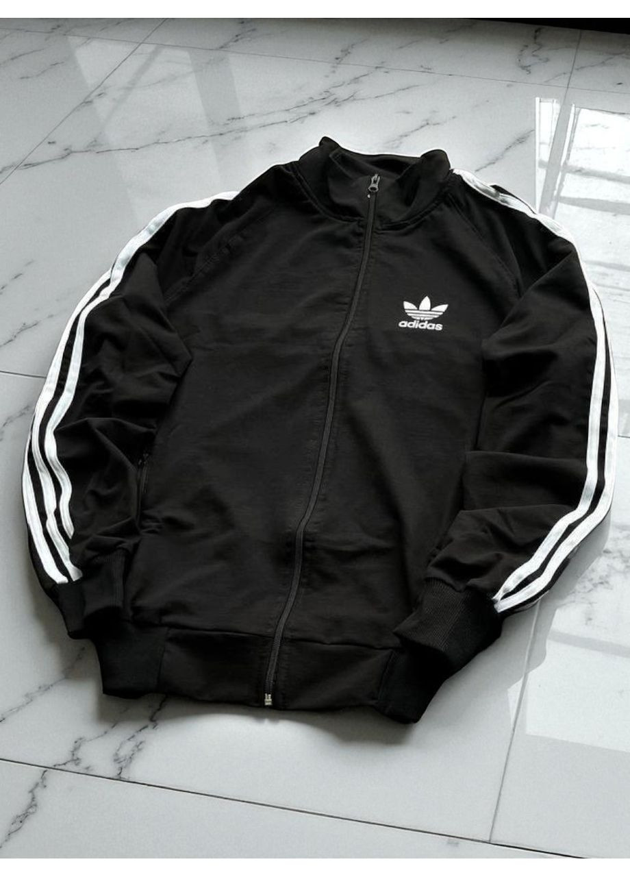 Спортивна кофта Adidas з лампасом на блискавці весна-осінь чоловіча та жіноча No Brand зіпка (361162143)