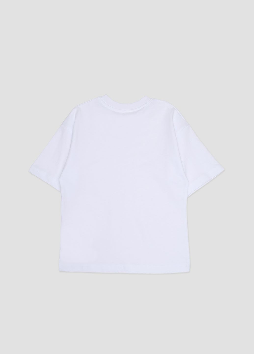 Біла демісезонна футболка з коротким рукавом для хлопчика колір білий цб-00273346 Yuki