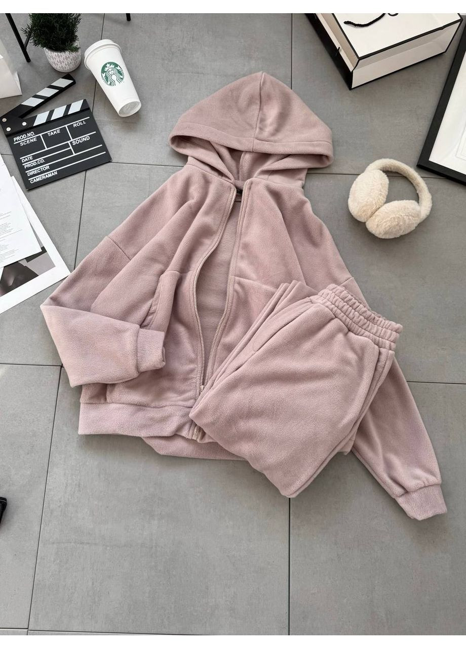 Женский флисовый костюм: худые на молнии и брюки. MonCher (369378587)