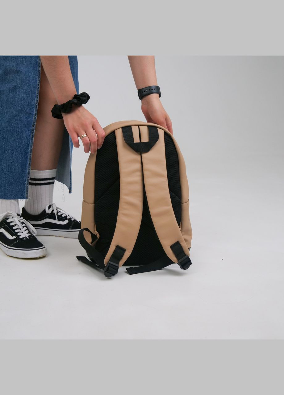 Женский городской рюкзак универсальный спортивный для путешествий City mini в экокожи, бежевый цвет ToBeYou citymini (293247111)
