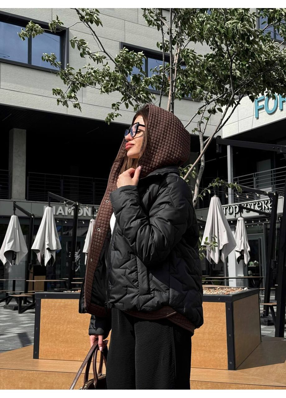 Чорна демісезонна жіноча демісезонна куртка SK