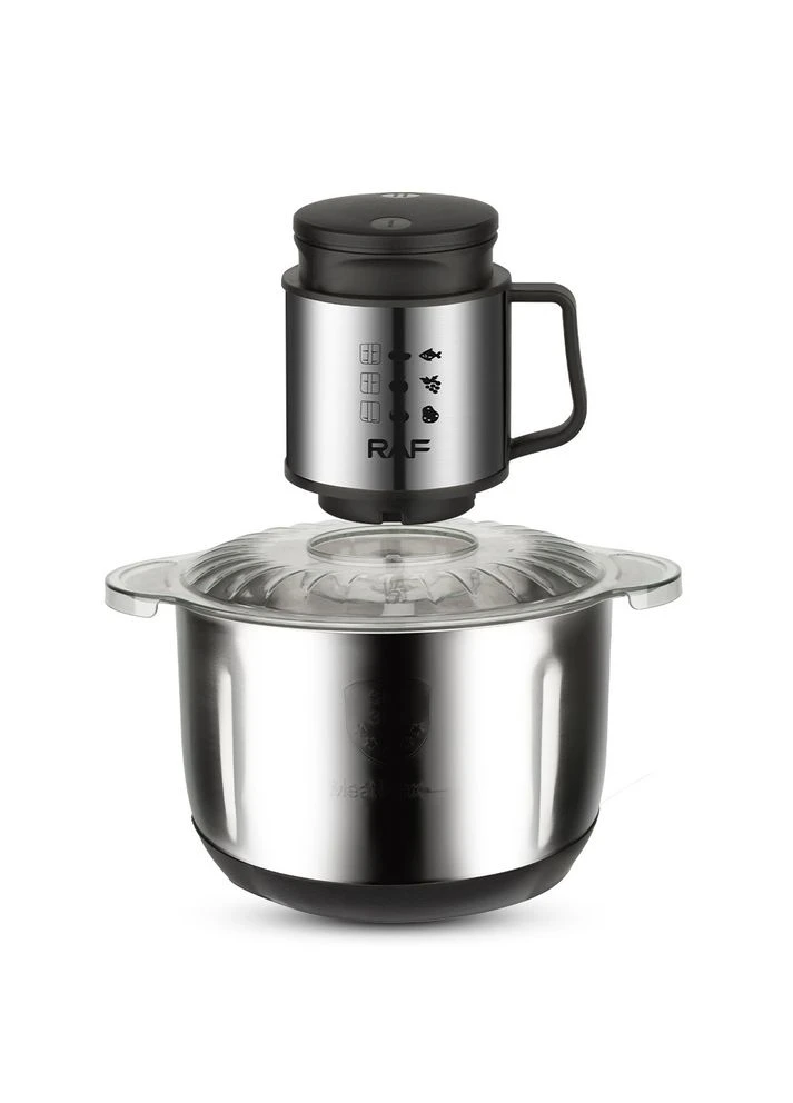 Блендер-чоппер R.7025 3в1 с металлической чашей 5L 1000W Silver (3_07554) RAF (395881672)