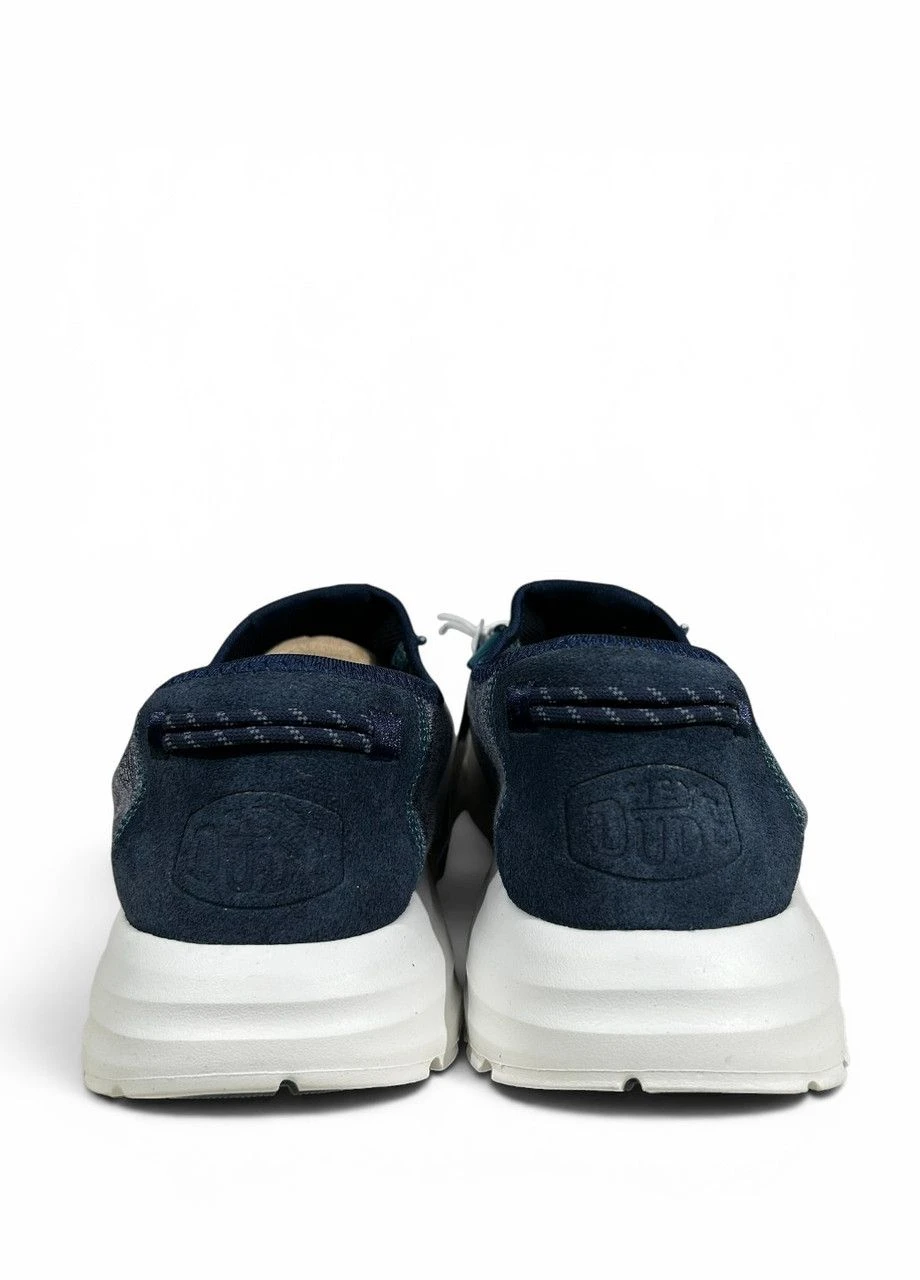 Синие мокасины sirocco dual knit navy (40184-410), cиний, размер 42 (us m9) 27.5 cм Hey Dude