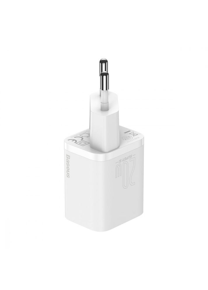 МЗП Super Silicone Quick Charger 20W (Type-C) + With Cable Type-C to Lightning white Baseus (368631448)
