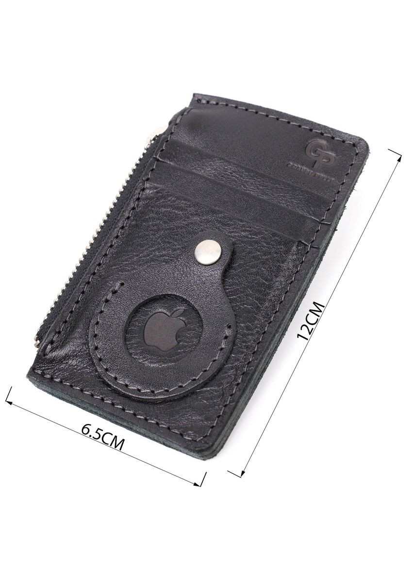 Интересный картхолдер с держателем для Apple AirTag из натуральной кожи 11628 Grande Pelle (362418215)