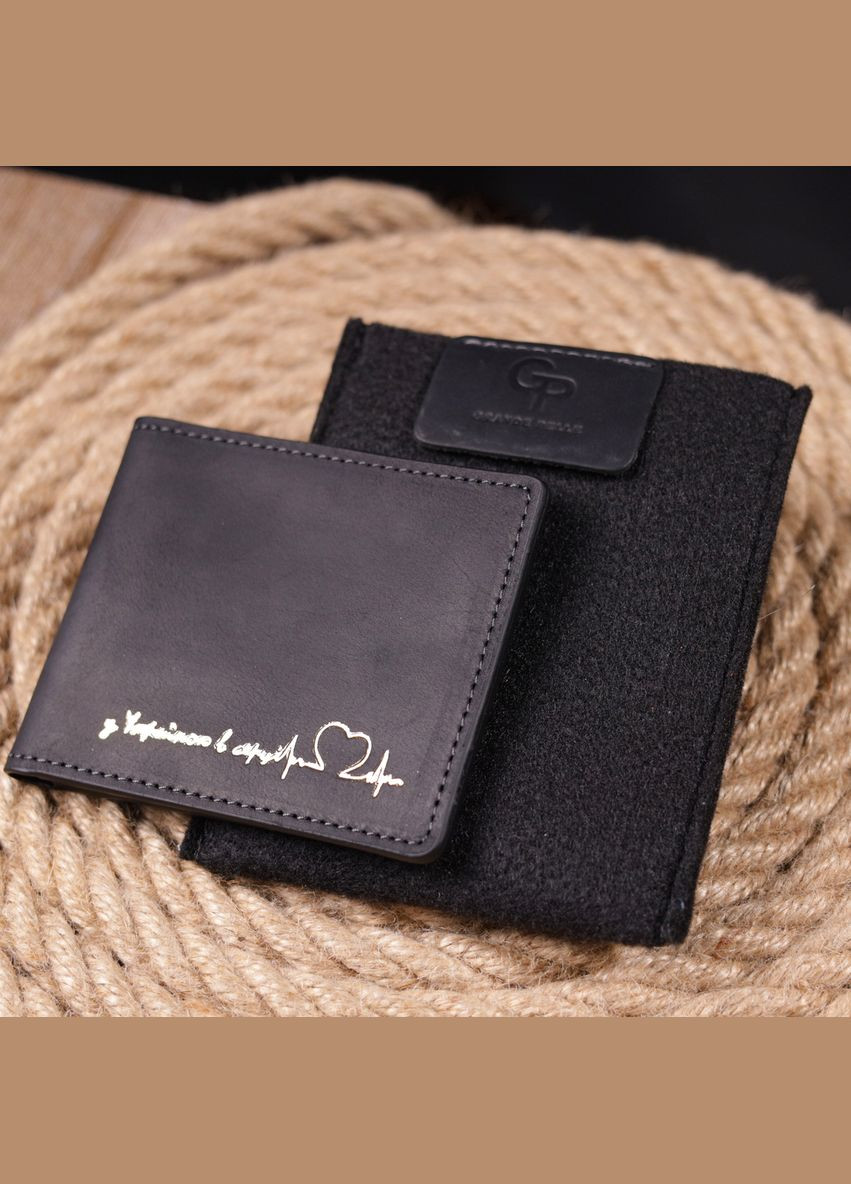 Обложка из винтажной кожи для удостоверения участника боевых действий Сердце GRANDE PELLE черная (sku_16757) No Brand (327819910)