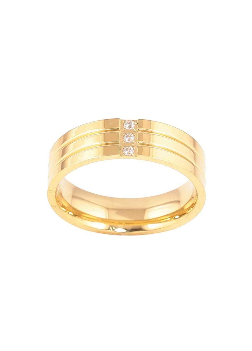 Каблучка Stainless Steel Колір 14К Візерунок з кристалами 6мм 10751 р. Xuping Jewelry (365824993)