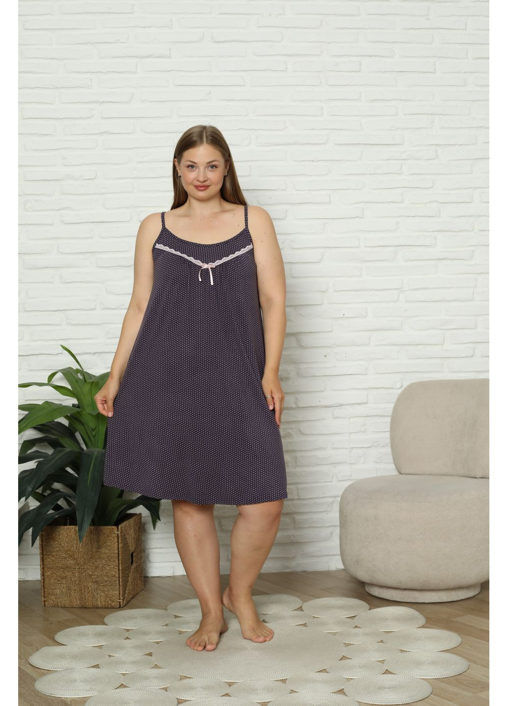 Віскозна сорочка на бретельці Plus Size Nicoletta (365720397)