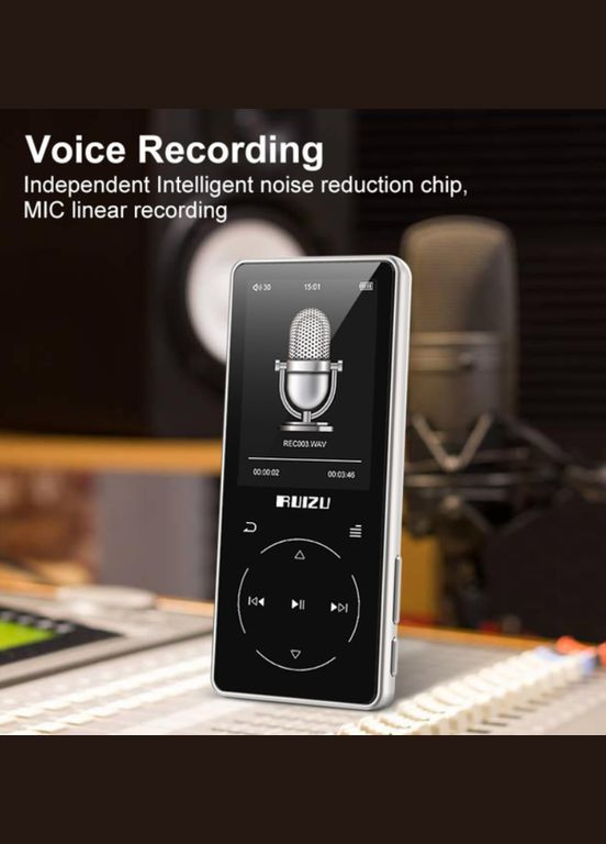 MP3/MP4-плеєр Ruizu D16 Hi-Fi/Bluetooth 16 ГБ No Brand (301912917)