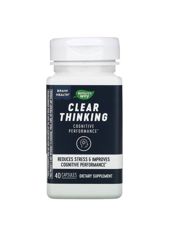 Здоровье мозга, Clear Thinking,, ясность мышления, 40 капсул Nature's Way (367989658)