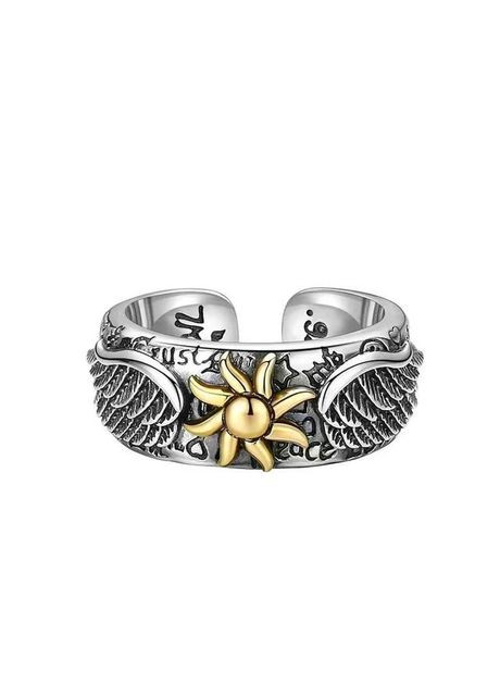 Уникальное кольцо латынский перстень Древние символы солнца с крыльями размер регулируемый Fashion Jewelry (285110721)